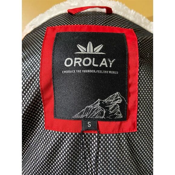 Orolay Down Women's Red Hooded Puffer Down Coat Size Small - Picture 6 of 7